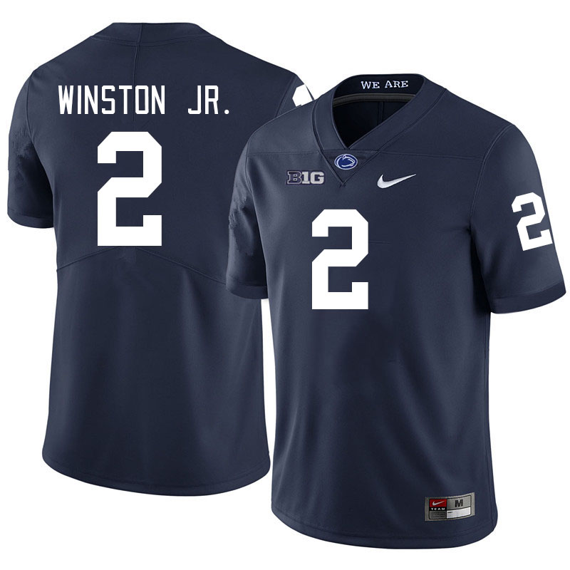 Men #2 Kevin Winston Jr. Penn State Nittany Lions College Football Jerseys Stitched-Navy